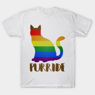 'Purride Rainbow Cat' Adorable Rainbows Gift T-Shirt